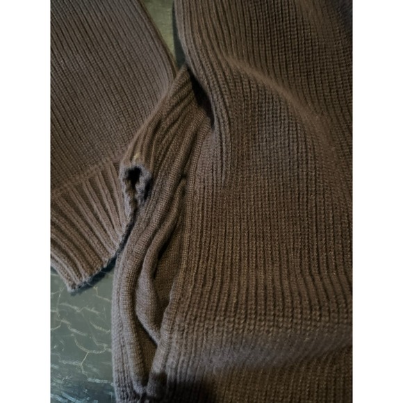 Eddie Bauer Men's Brown Full Zip Ribbed Cotton Sweater XL - Picture 6 of 7